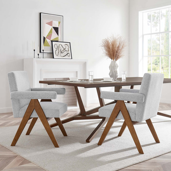 Luna Linen Dining Room Chair Set of 2