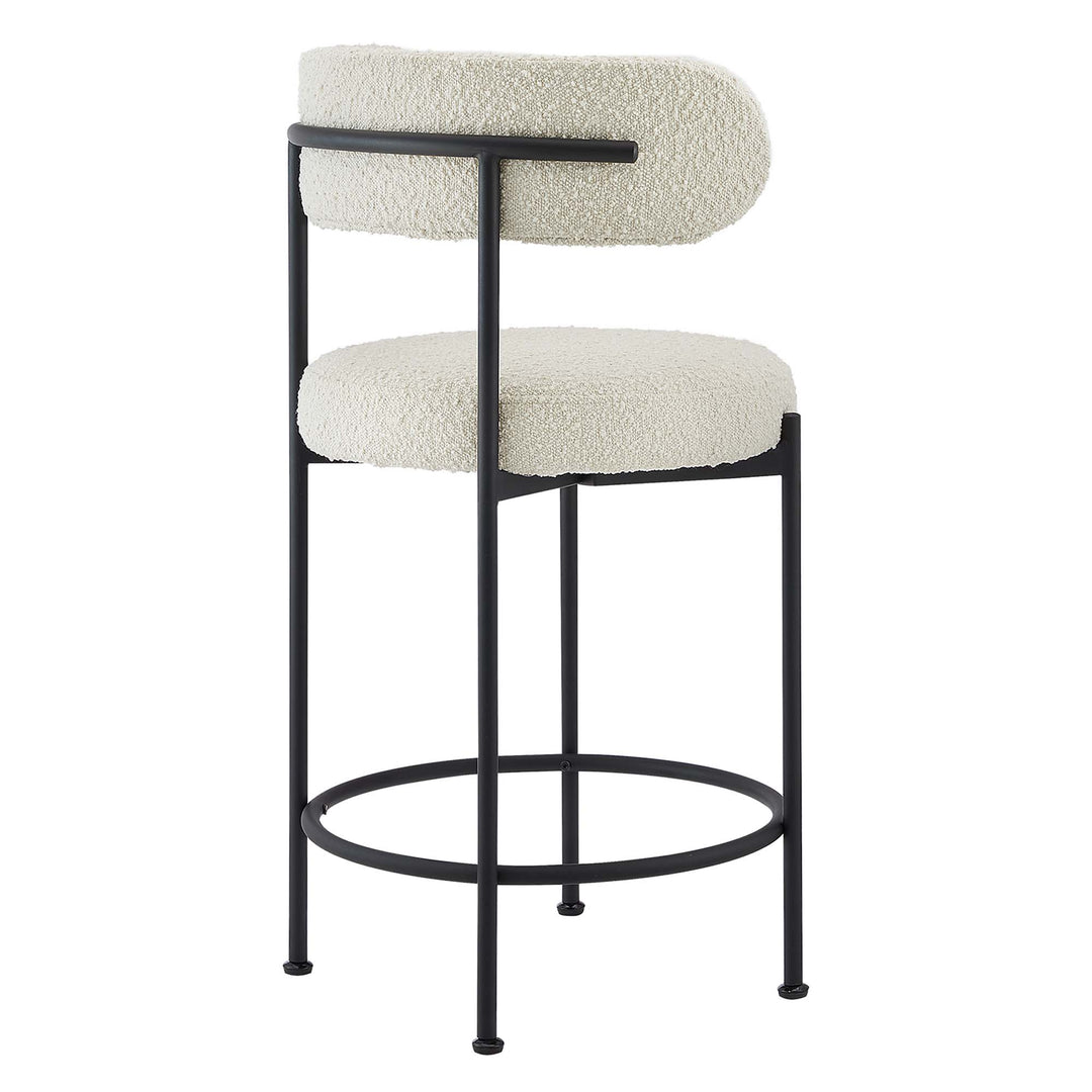 Amory Accent Boucle Fabric Stools Set of 2