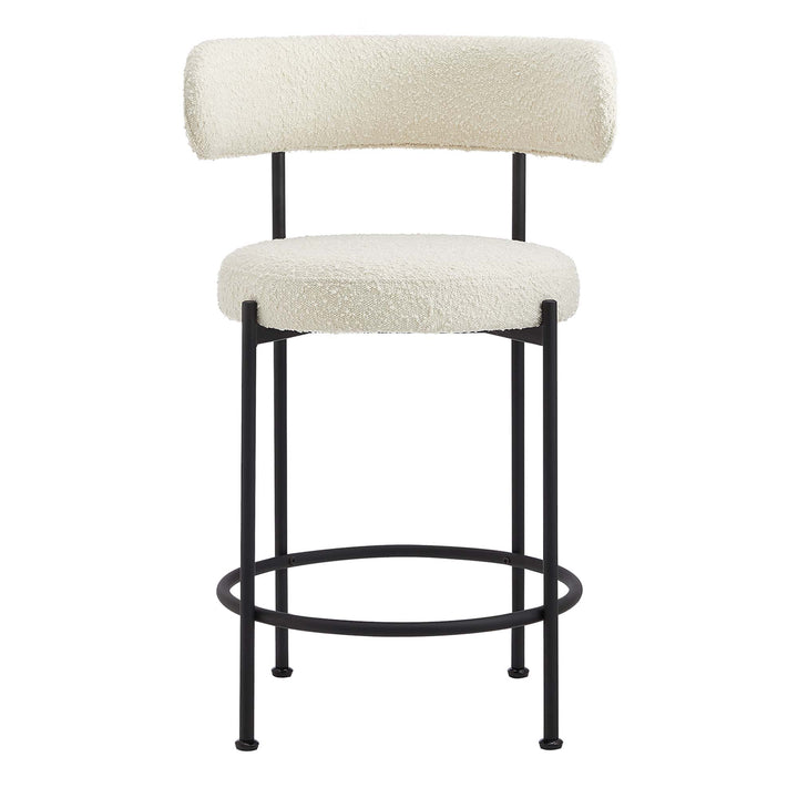 Amory Accent Boucle Fabric Stools Set of 2