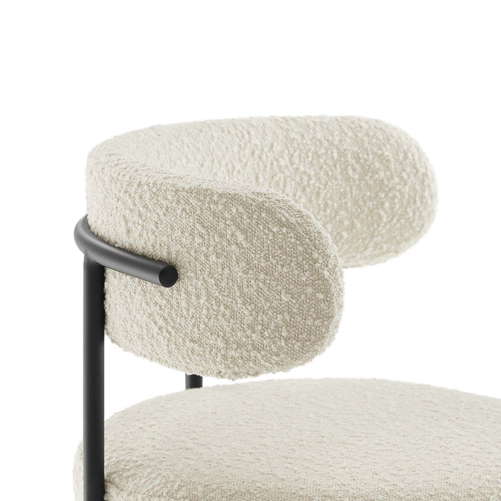 Amory Accent Boucle Fabric Stools Set of 2