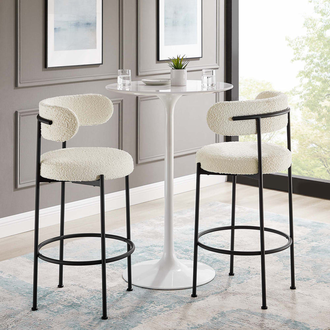 Arlo Accent Boucle Bar Stools Set of 2