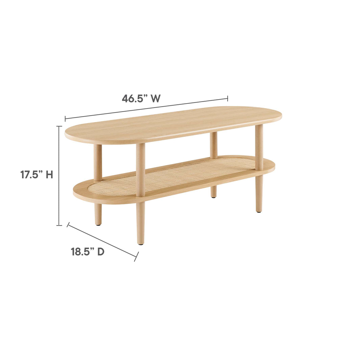 Ruso Oval Coffee Table Walnut