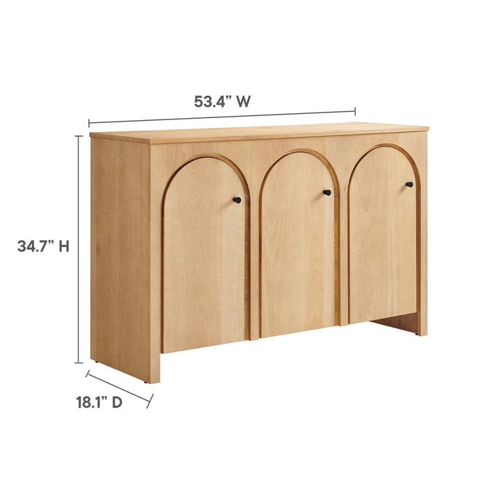 Aquila 3-Door Arched Door Sideboard Storage Cabinet