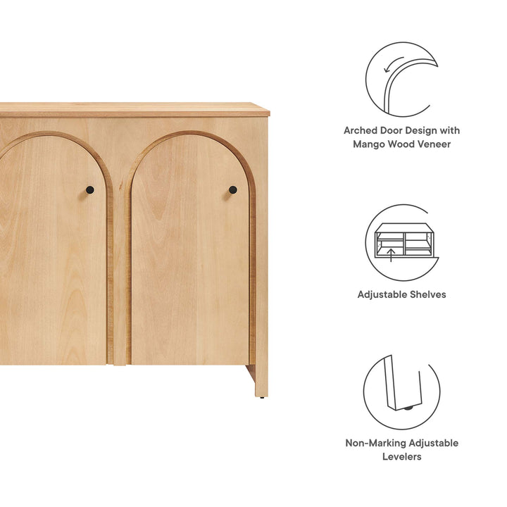 Aquila 3-Door Arched Door Sideboard Storage Cabinet