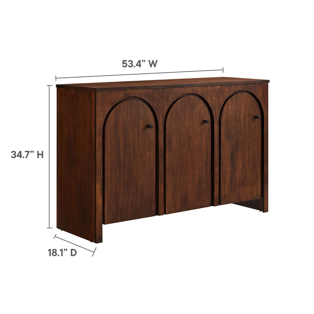 Aquila 3-Door Arched Door Sideboard Storage Cabinet