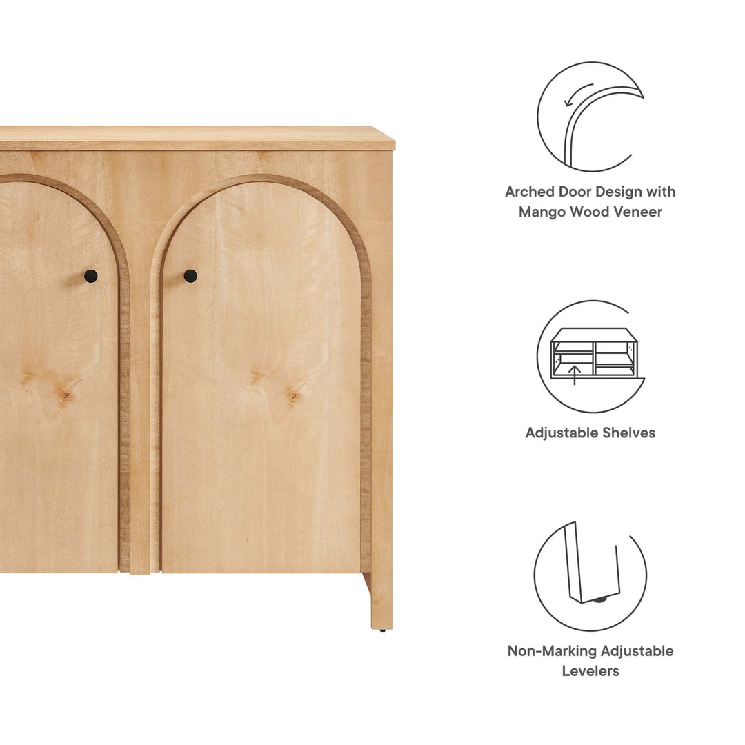 Aspen 2-Door Arched Door Storage Cabinet