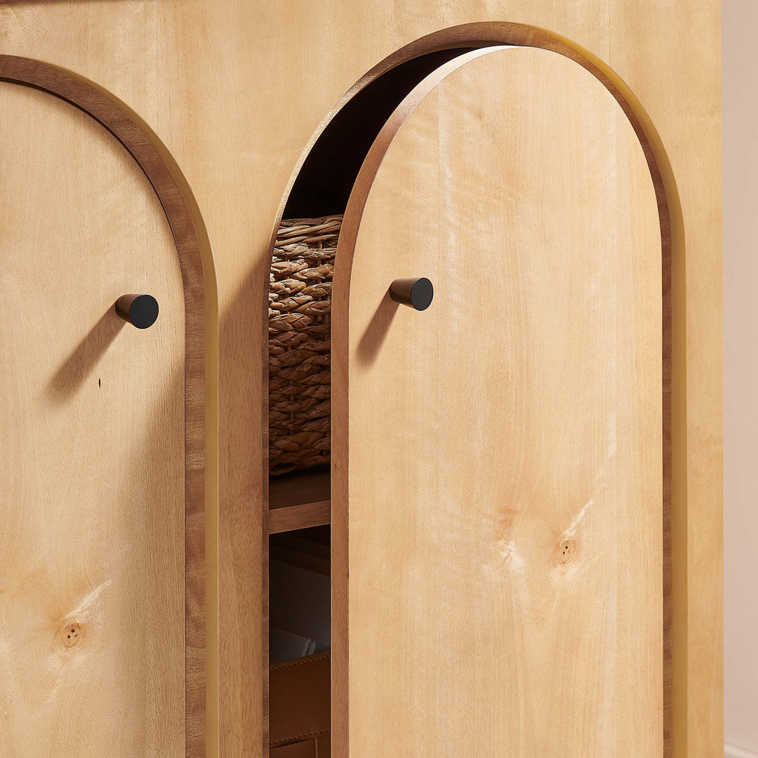 Aspen 2-Door Arched Door Storage Cabinet