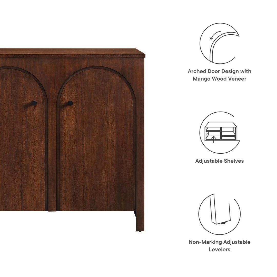 Aspen 2-Door Arched Door Storage Cabinet