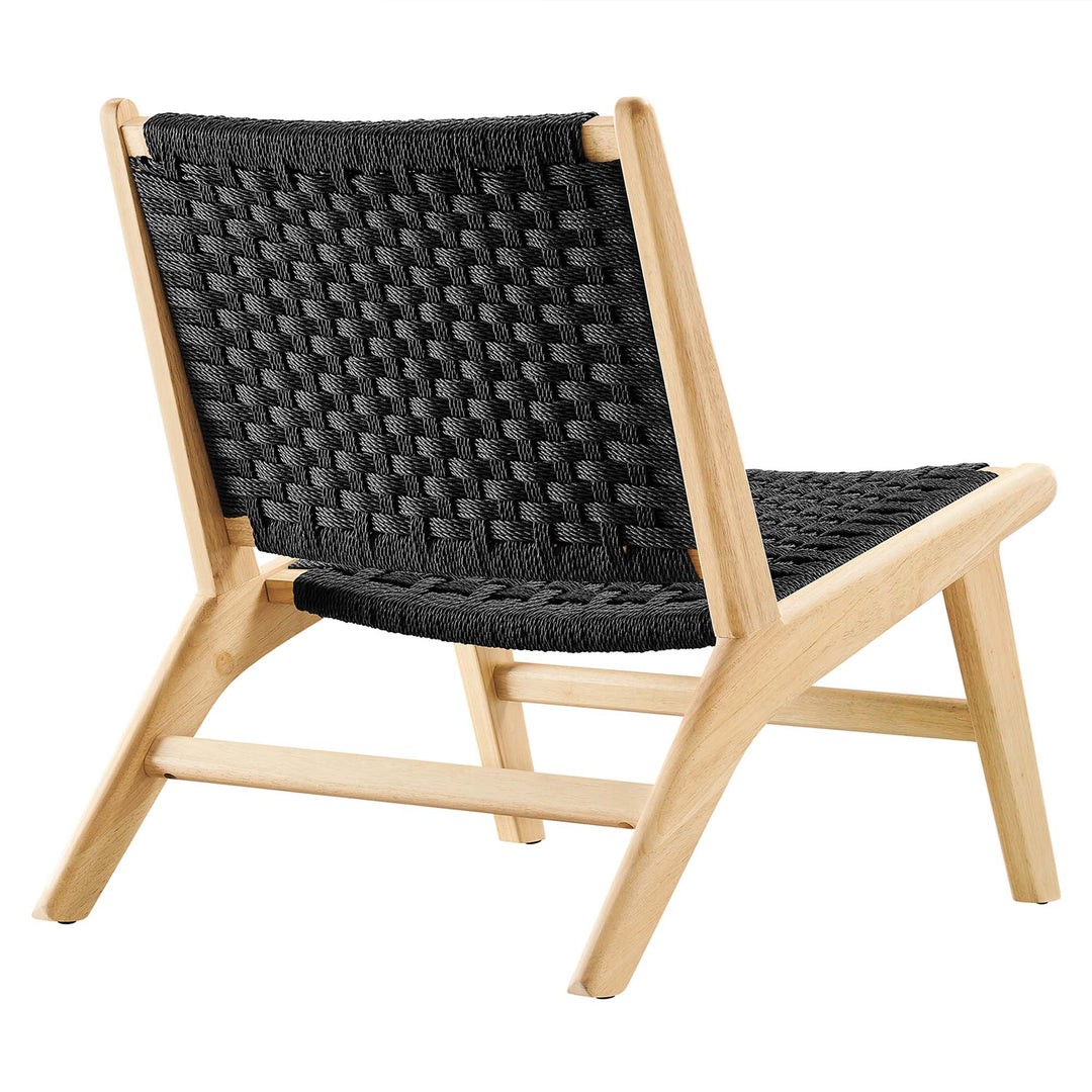 Seren Woven Rope Wood Accent Lounge Chair