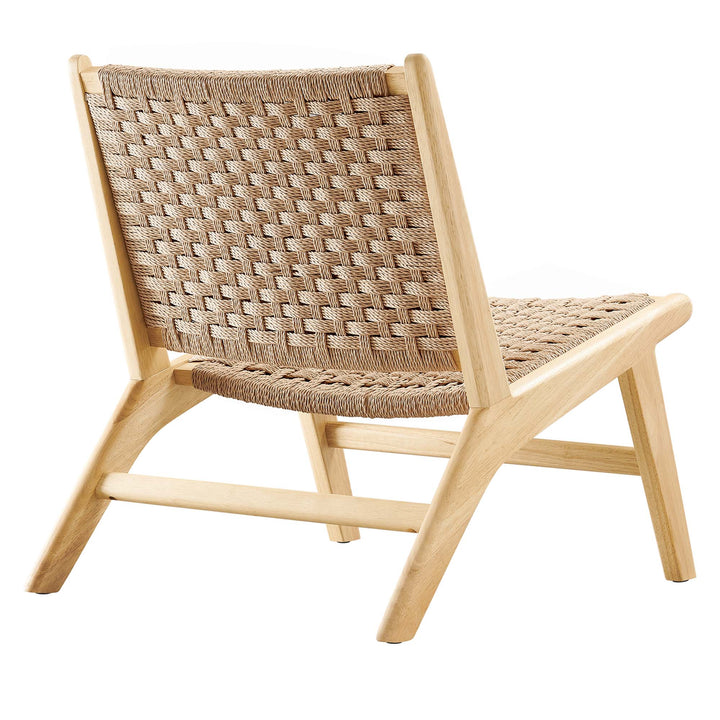 Seren Woven Rope Wood Accent Lounge Chair