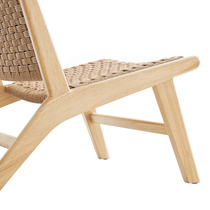 Seren Woven Rope Wood Accent Lounge Chair