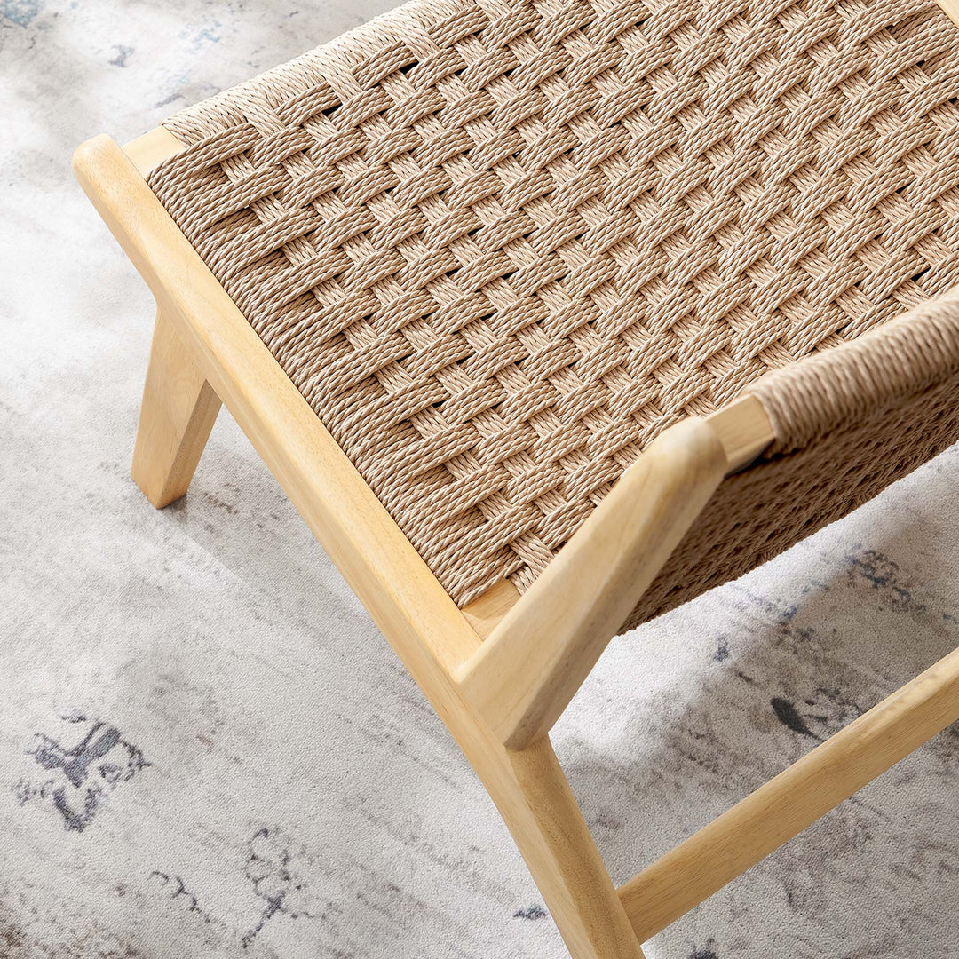 Seren Woven Rope Wood Accent Lounge Chair