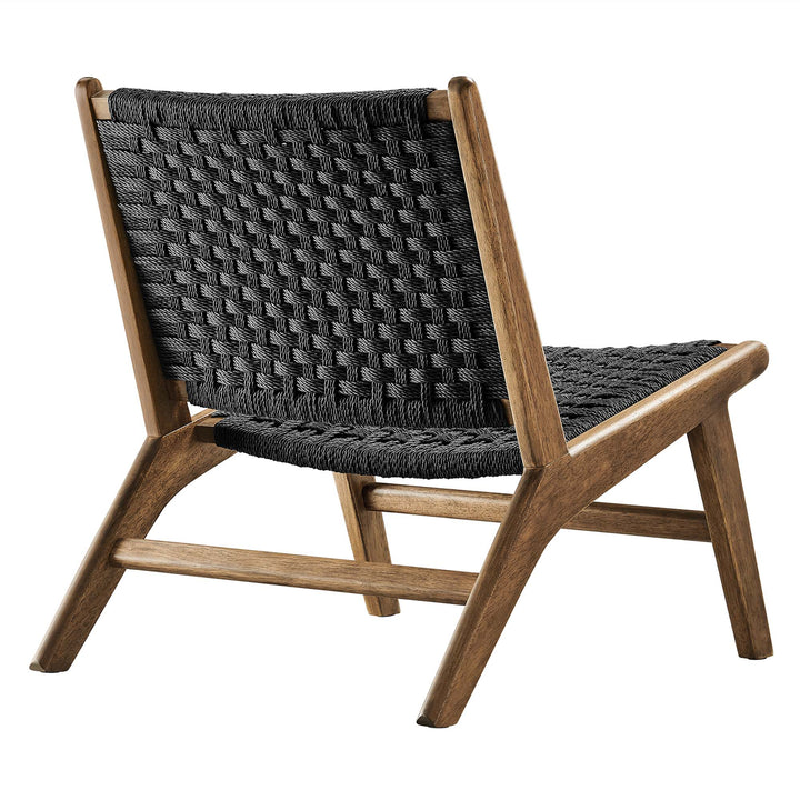 Seren Woven Rope Wood Accent Lounge Chair