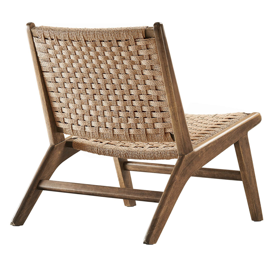 Seren Woven Rope Wood Accent Lounge Chair