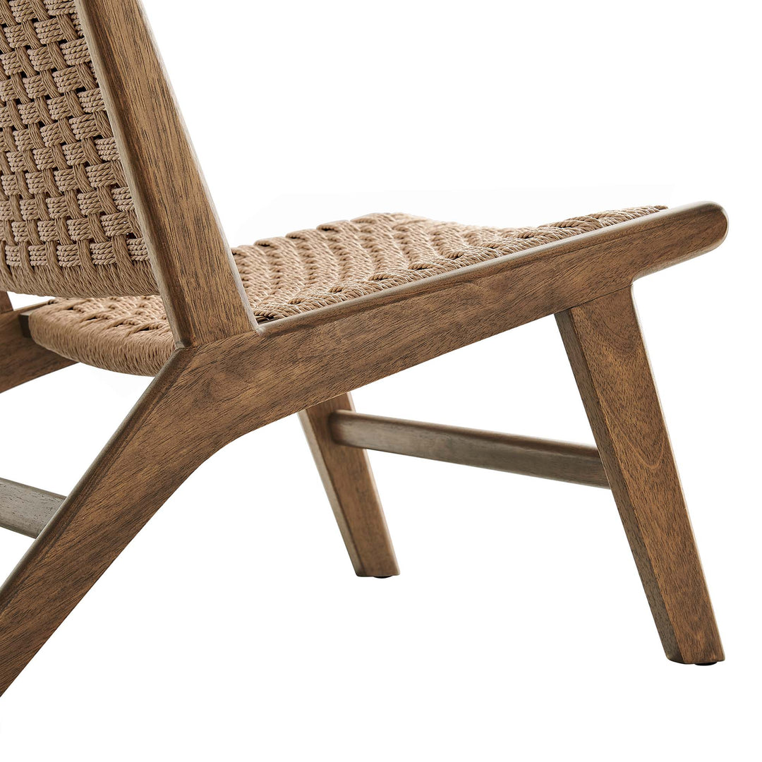 Seren Woven Rope Wood Accent Lounge Chair