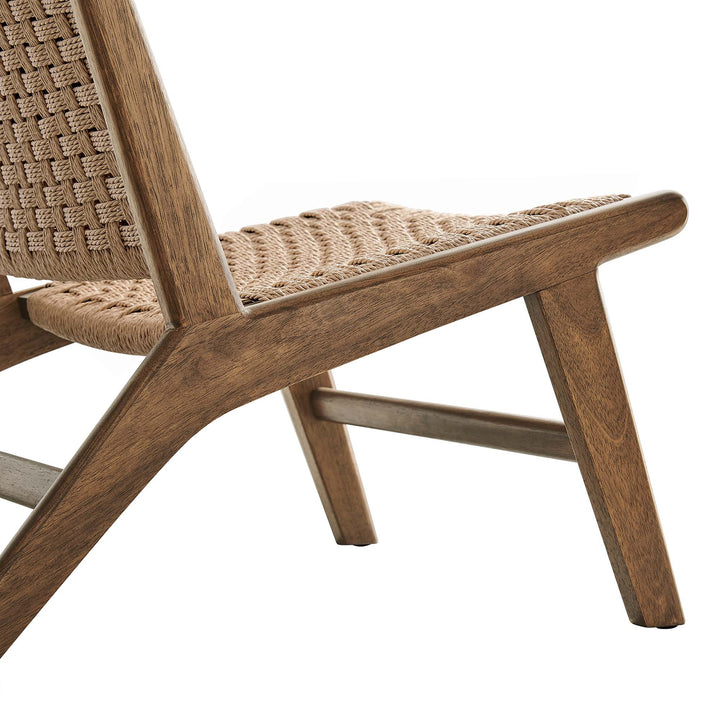 Seren Woven Rope Wood Accent Lounge Chair