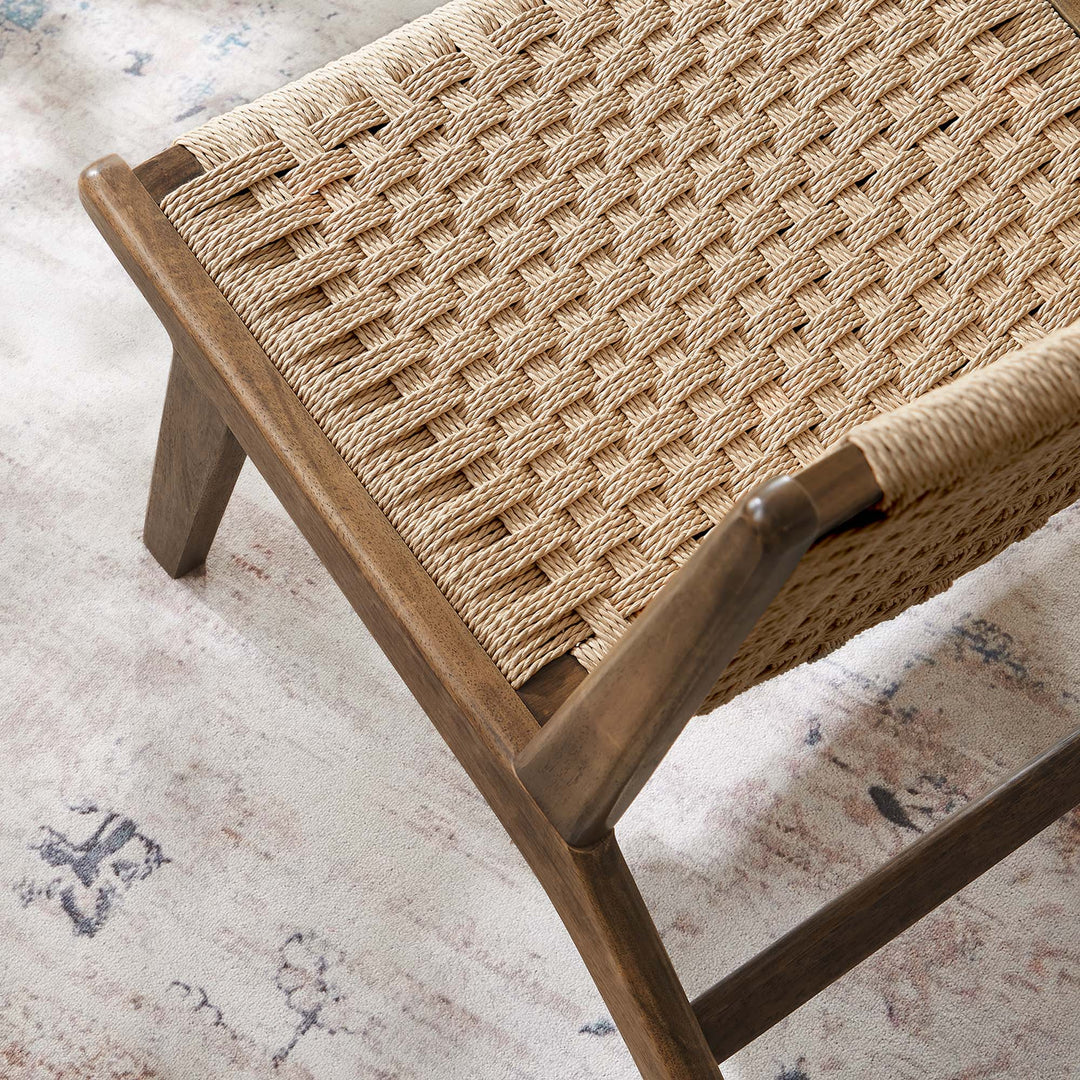 Seren Woven Rope Wood Accent Lounge Chair