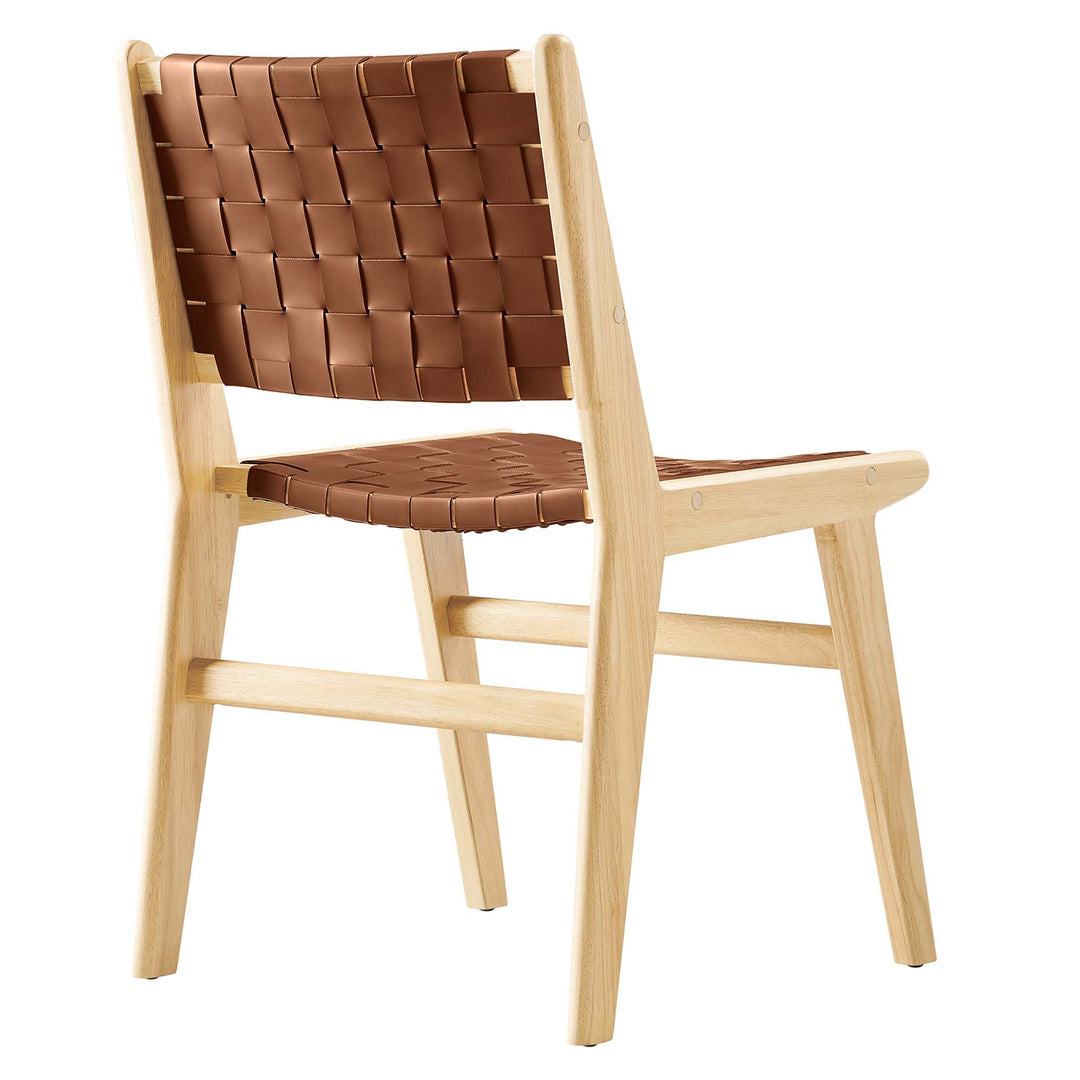 Sylvan Leather Wood Dining Side Chair Set of 2