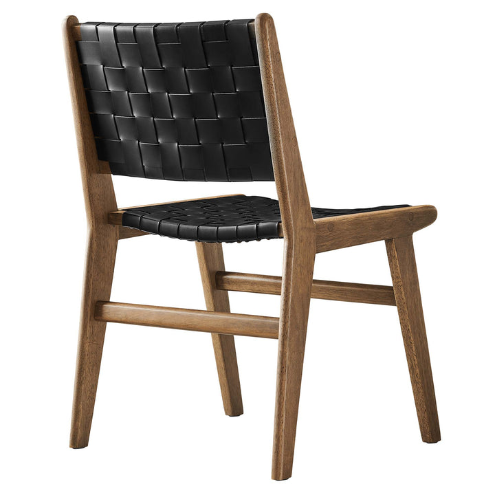 Sylvan Leather Wood Dining Side Chair Set of 2