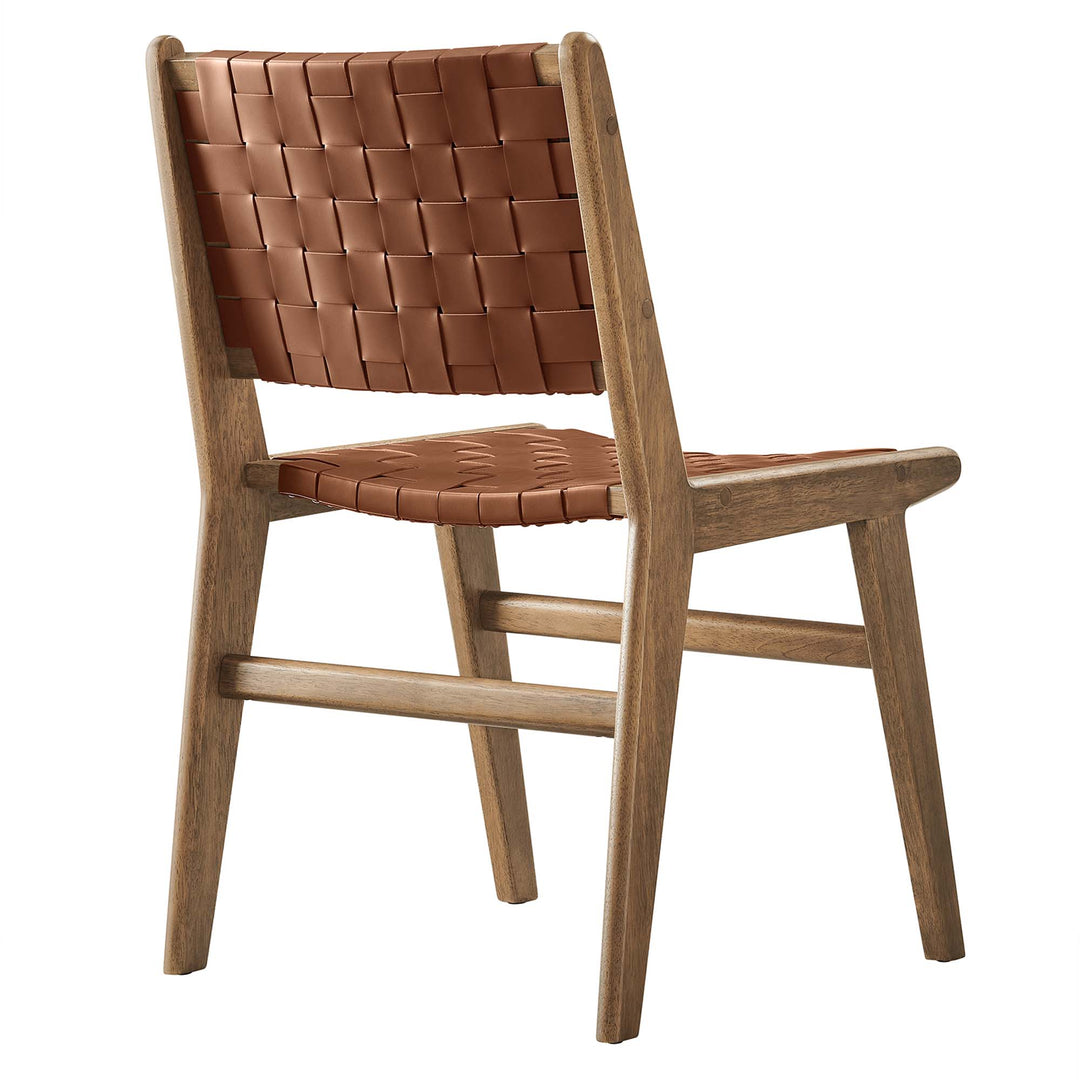 Sylvan Leather Wood Dining Side Chair Set of 2