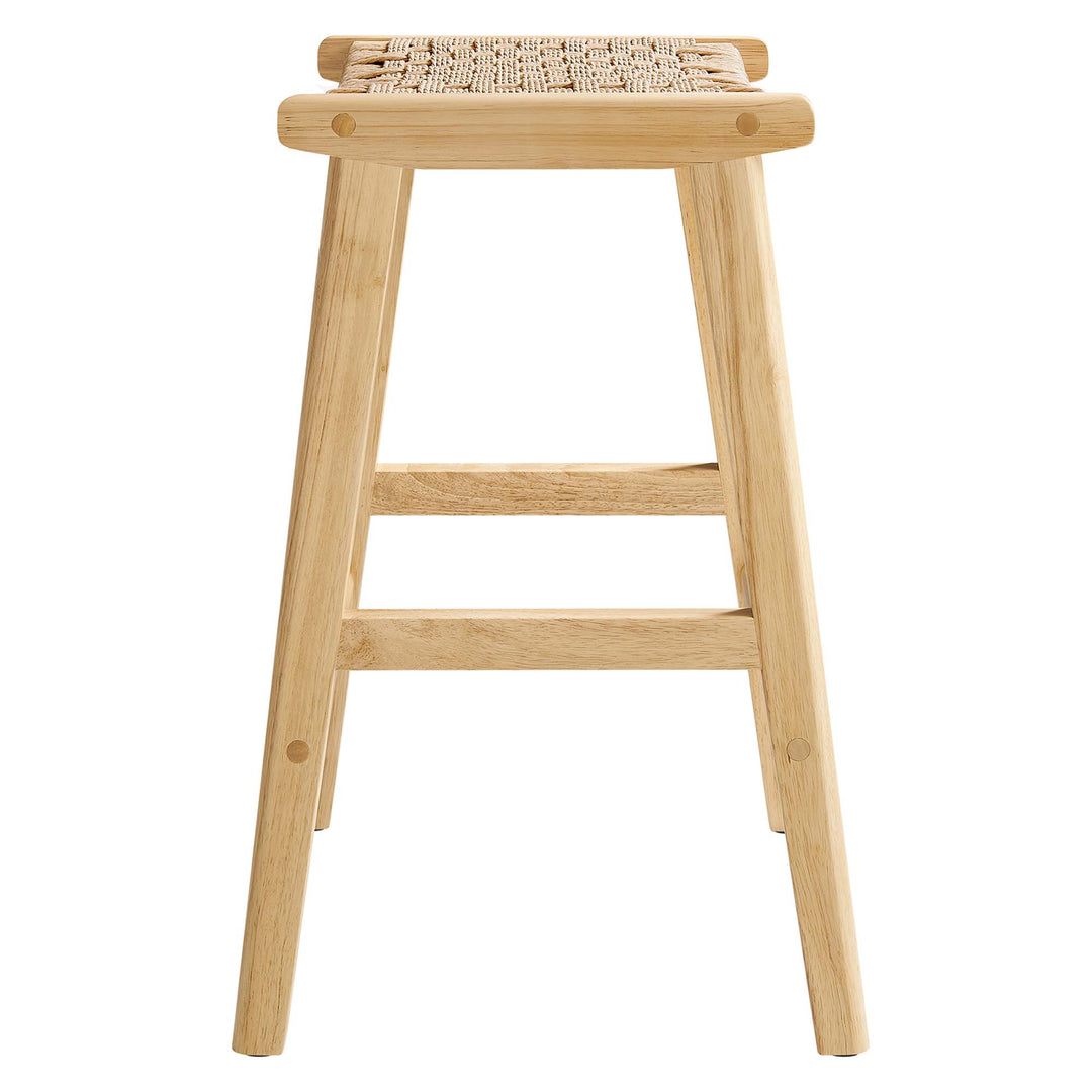 Savanna Woven Rope Wood Counter Stool Set of 2