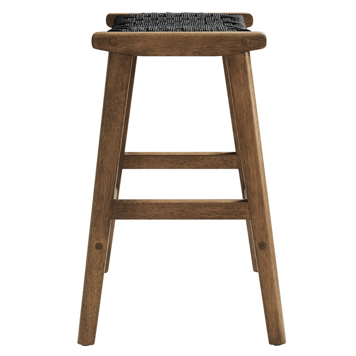 Savanna Woven Rope Wood Counter Stool Set of 2