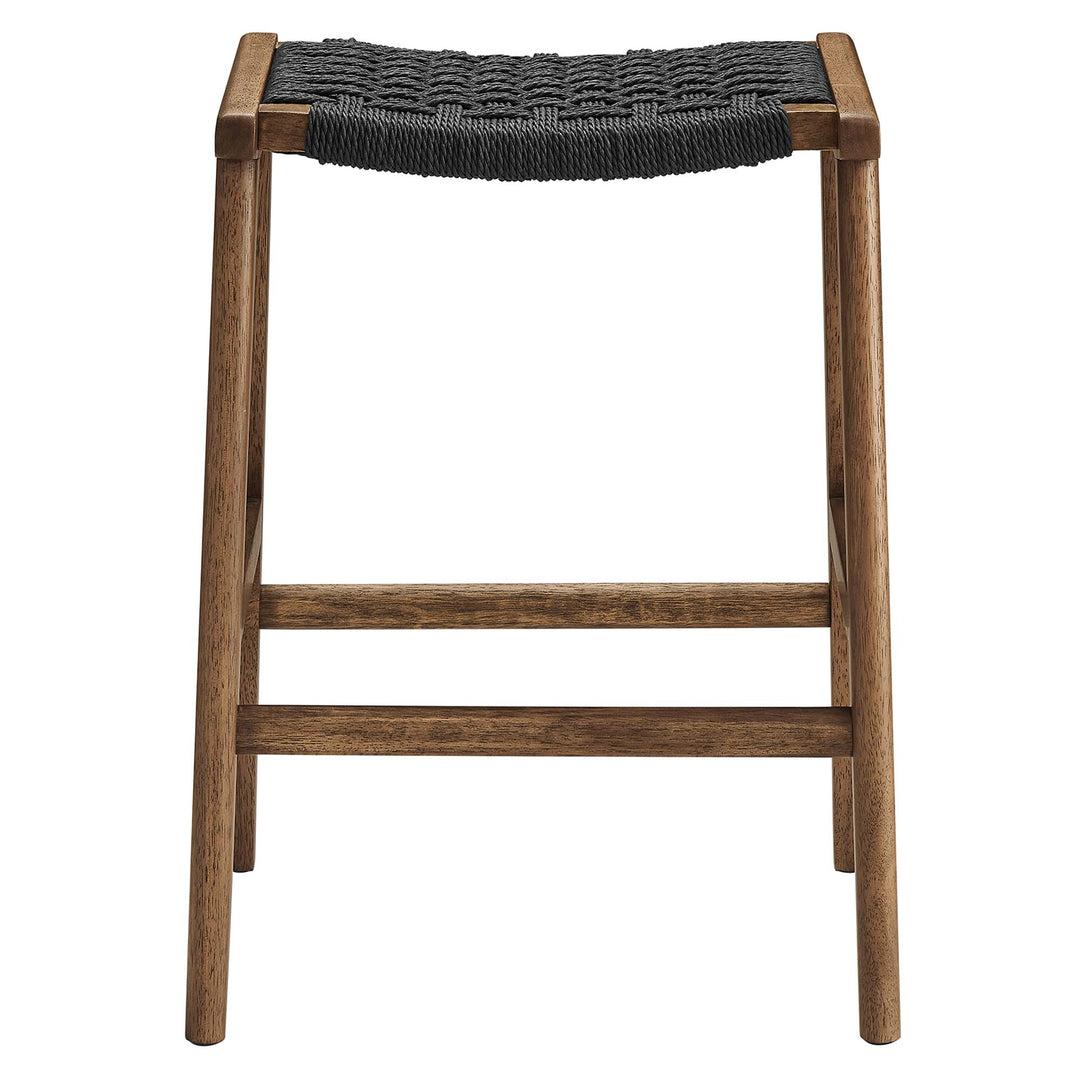 Savanna Woven Rope Wood Counter Stool Set of 2