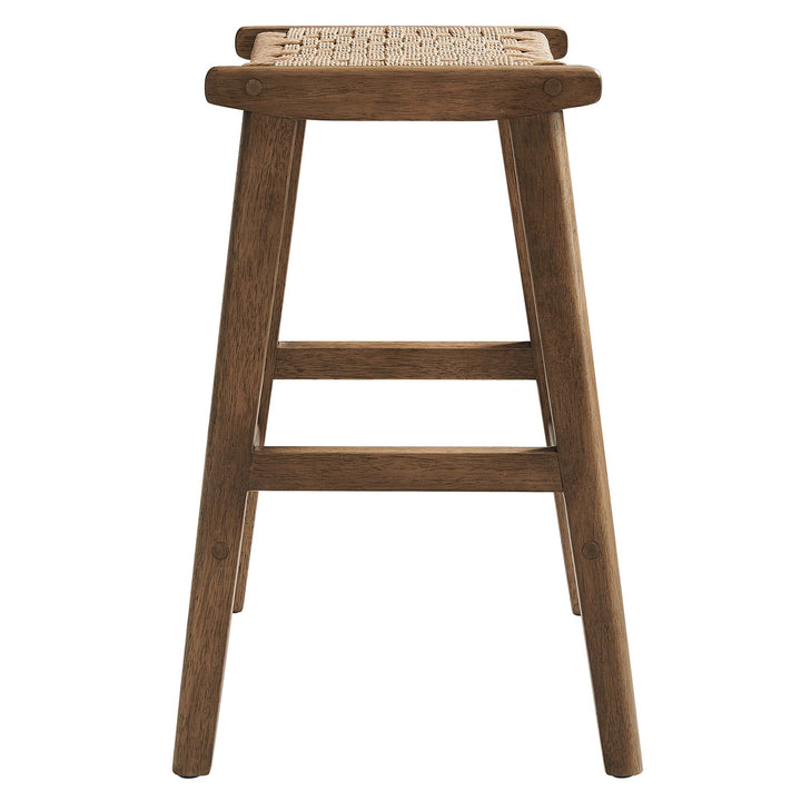 Savanna Woven Rope Wood Counter Stool Set of 2