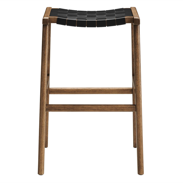 Sylvan Leather Wood Bar Stool Set of 2