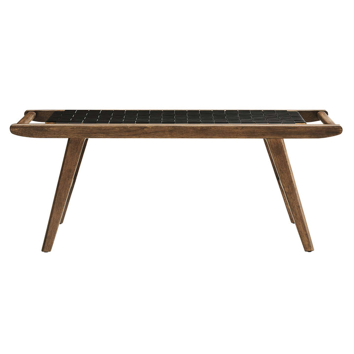 Shelby 47" Synthetic Leather Wood Bench