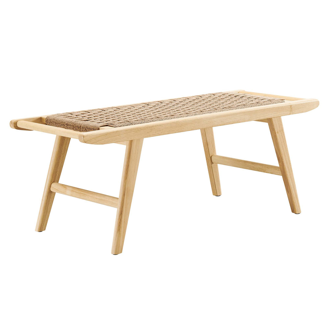 Sienna 47" Woven Rope Wood Bench