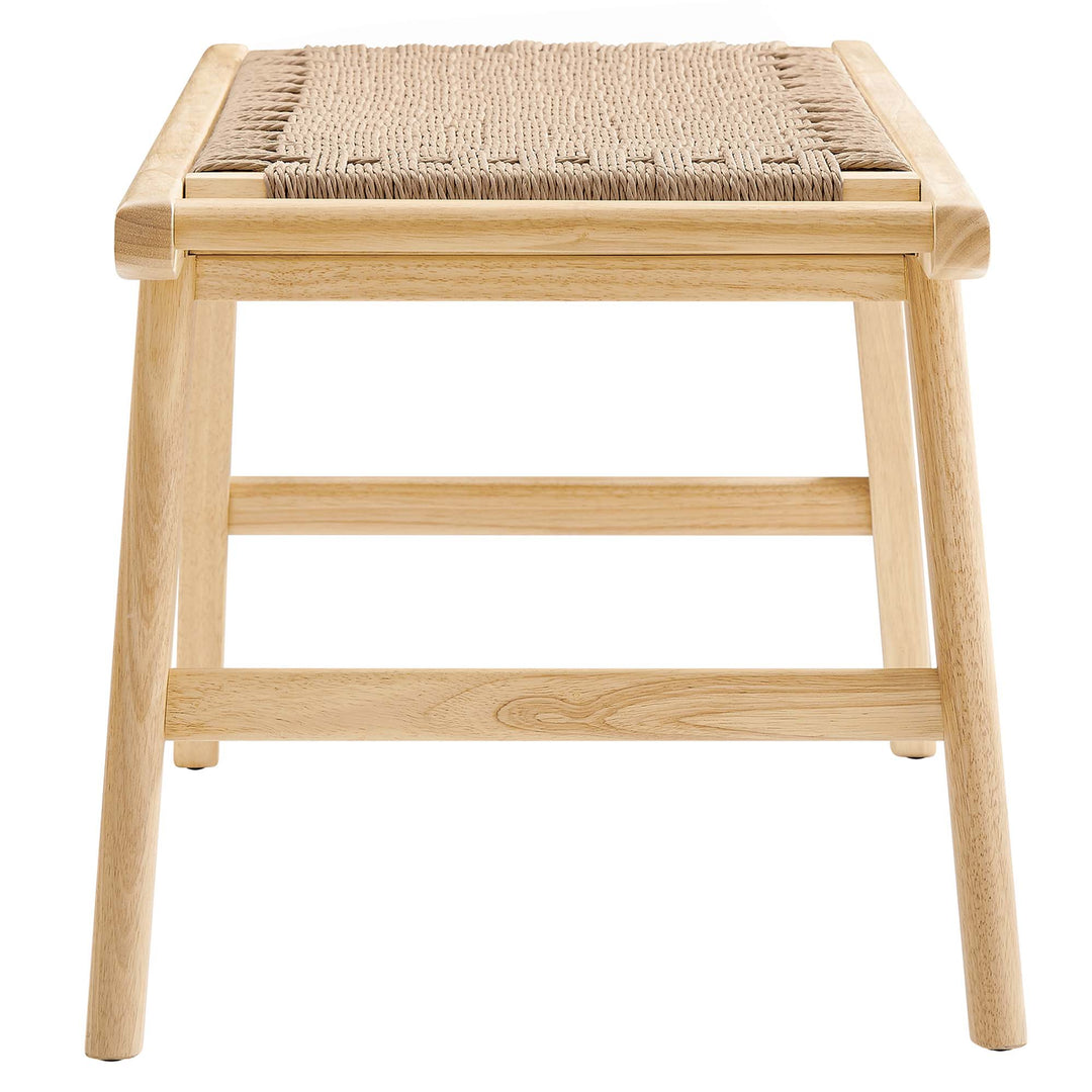 Sienna 47" Woven Rope Wood Bench