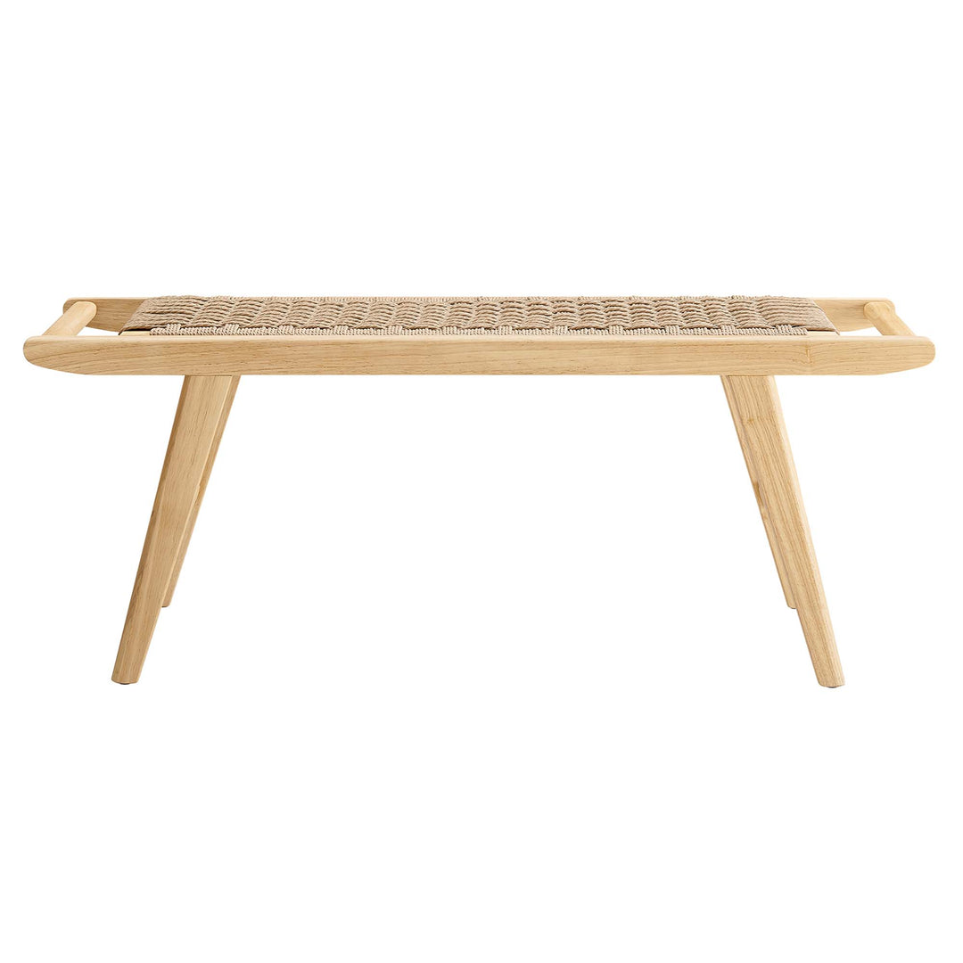 Sienna 47" Woven Rope Wood Bench