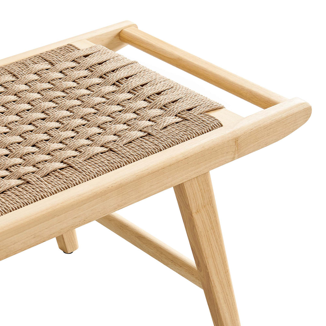 Sienna 47" Woven Rope Wood Bench