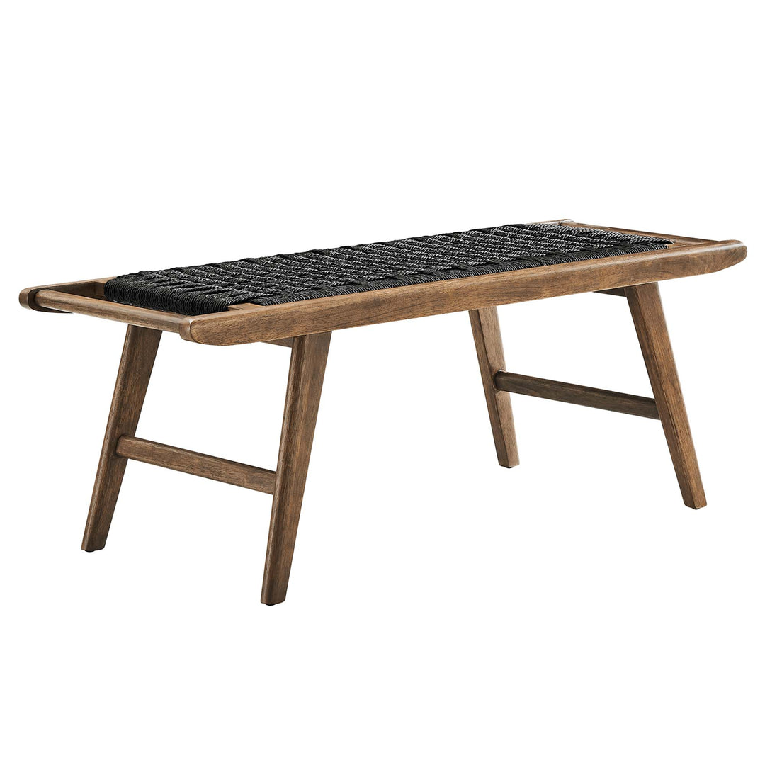 Sienna 47" Woven Rope Wood Bench