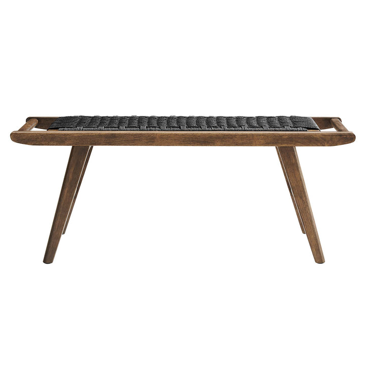 Sienna 47" Woven Rope Wood Bench