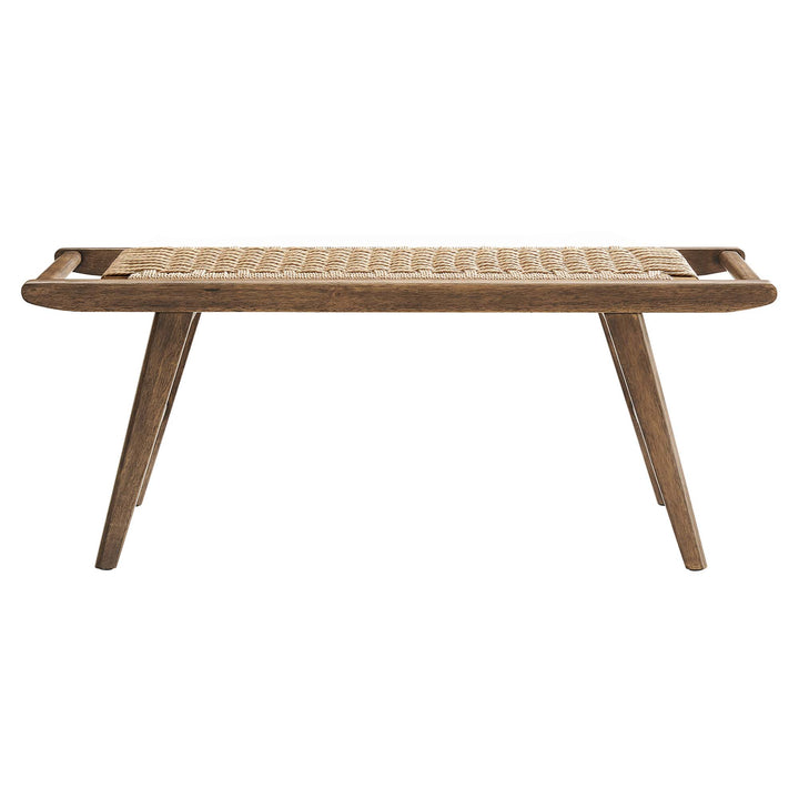 Sienna 47" Woven Rope Wood Bench