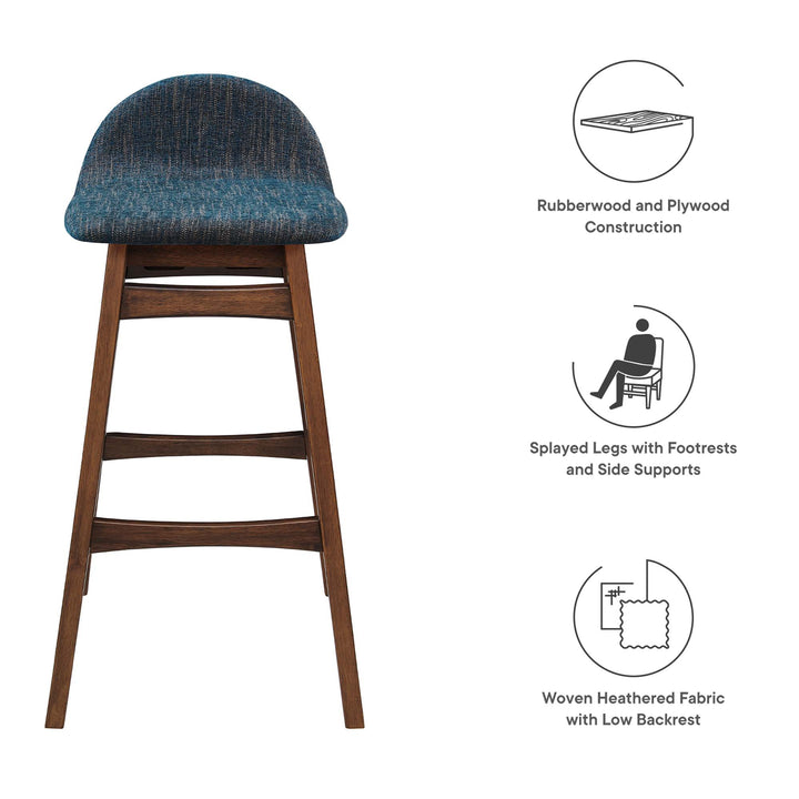 Juno Walnut Bar Stool Set of 2