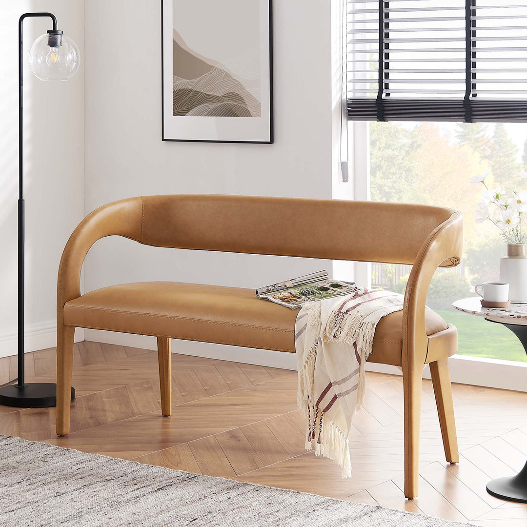 Prestige Vegan Leather Accent Bench