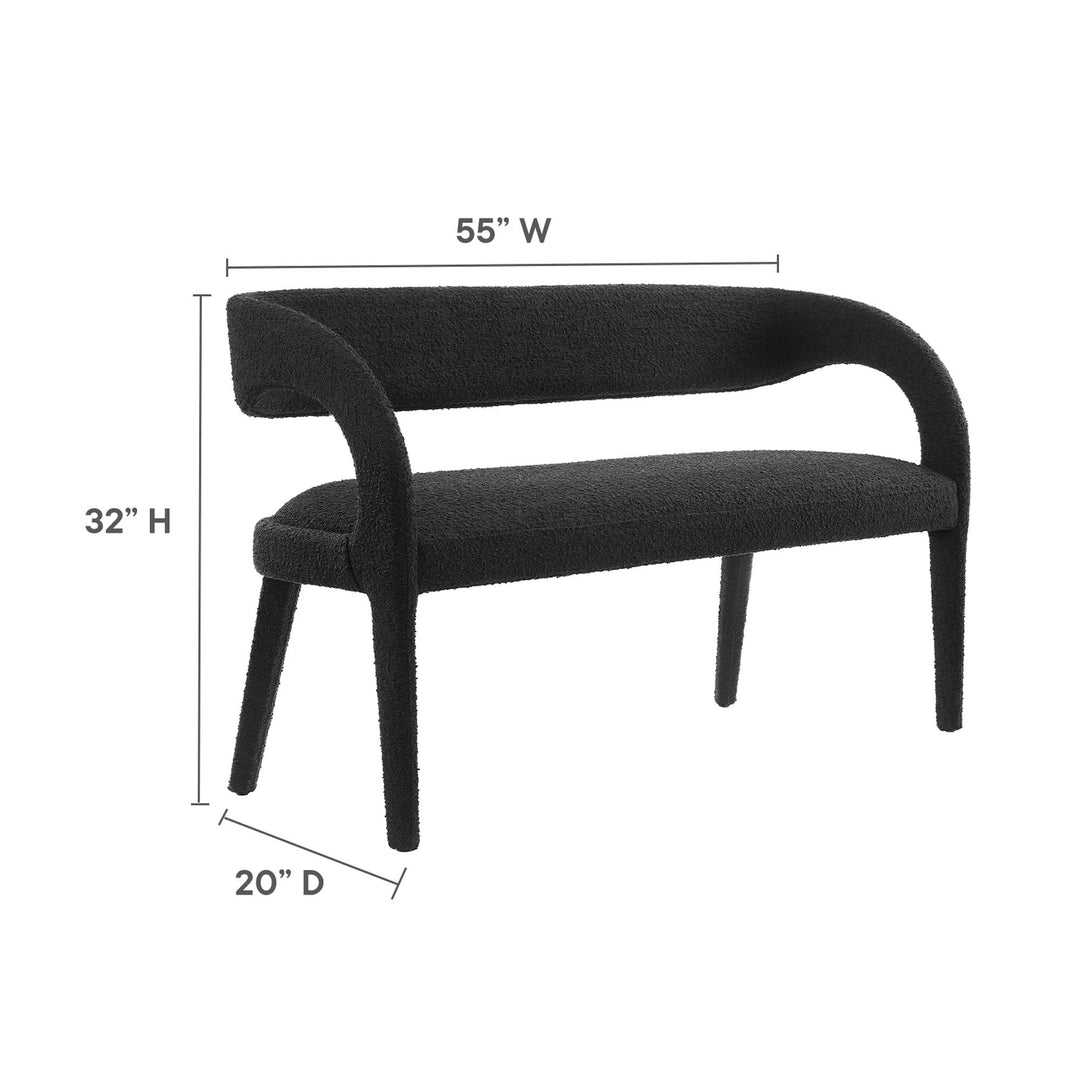 Prestige Plush Fabric Accent Bench