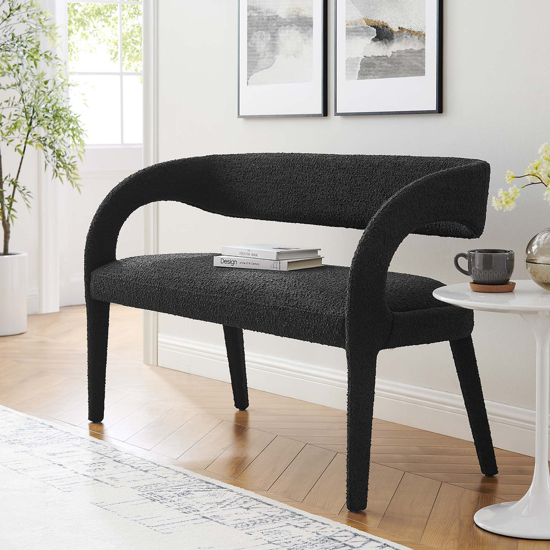 Prestige Plush Fabric Accent Bench