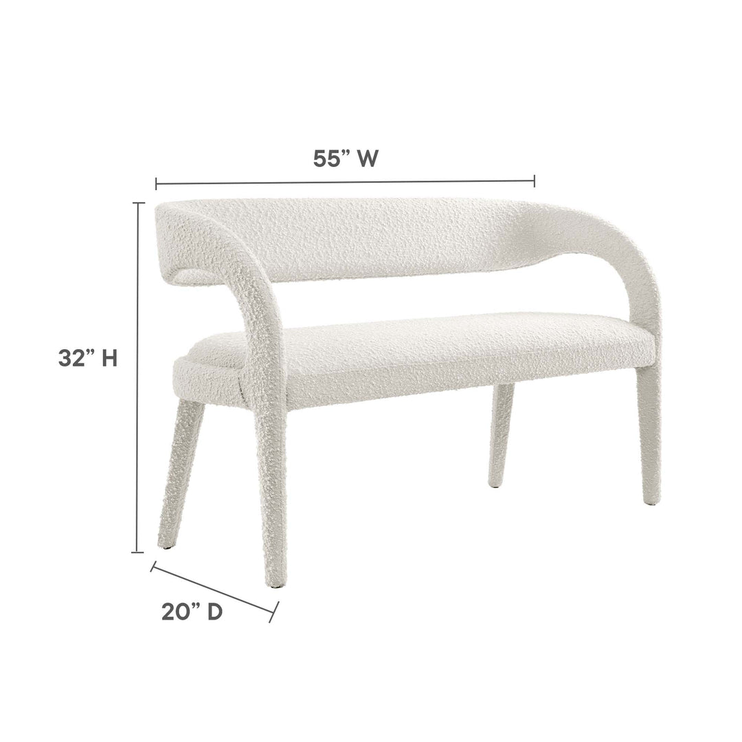 Prestige Plush Fabric Accent Bench