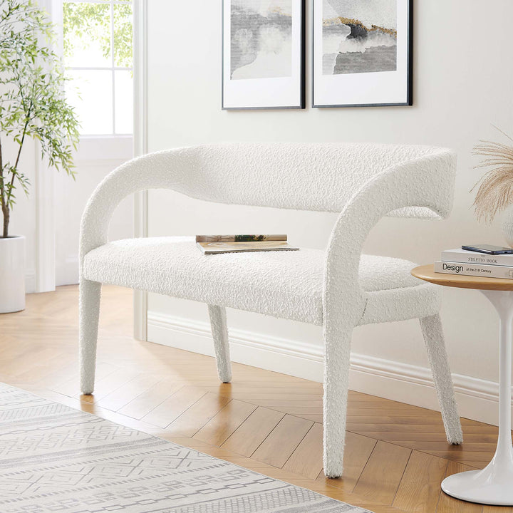 Prestige Plush Fabric Accent Bench