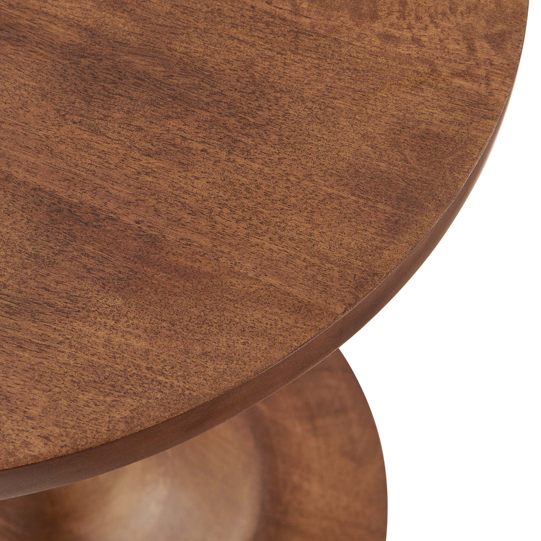Luna Round Wood Side Table