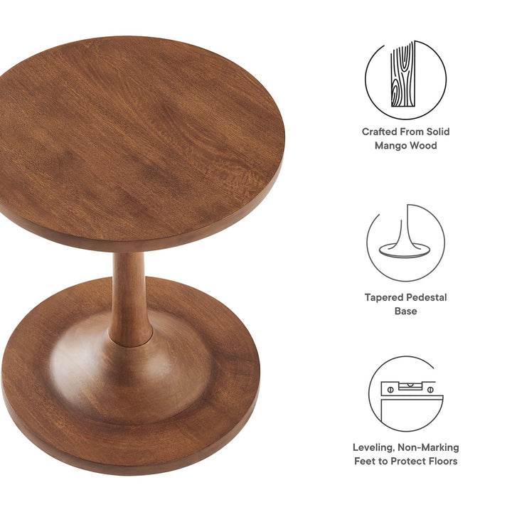 Luna Round Wood Side Table