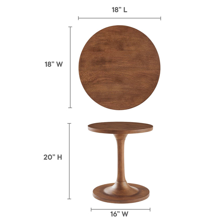 Luna Round Wood Side Table
