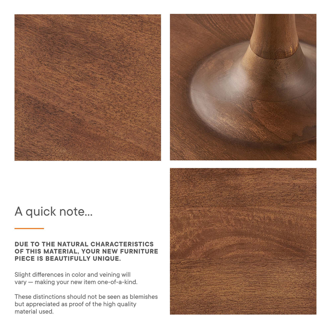 Luna Round Wood Side Table