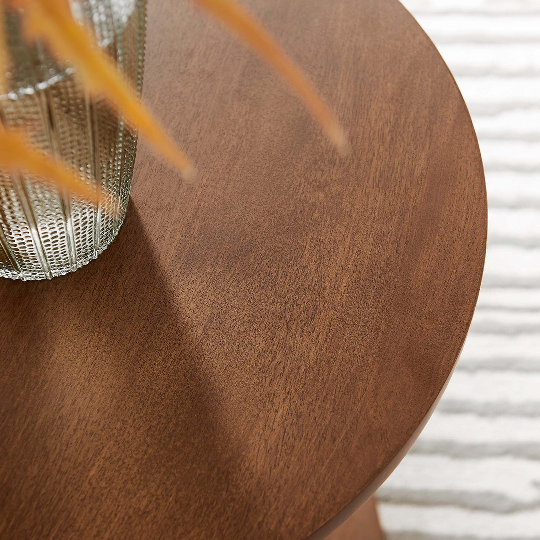 Luna Round Wood Side Table