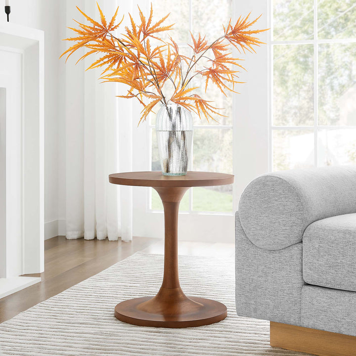 Luna Round Wood Side Table