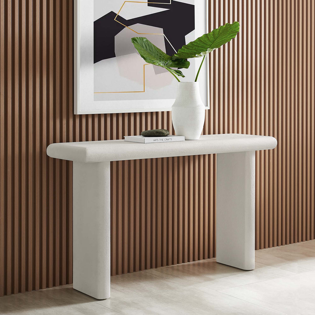 Retro Concrete Textured Console Table